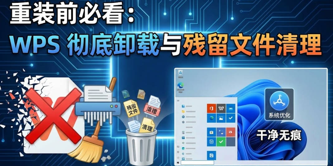 WPS彻底卸载与残留文件清理