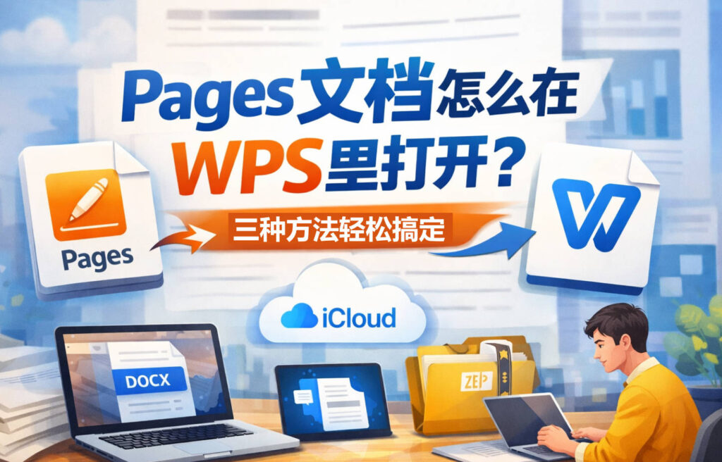Pages 文档怎么在 WPS 里打开