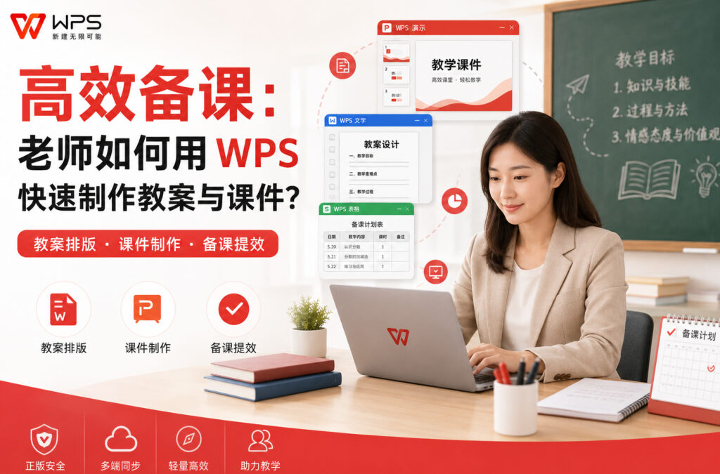 老师如何用WPS快速制作教案与课件