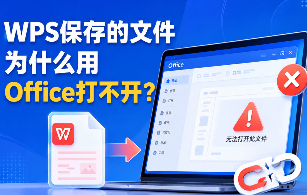 WPS保存的文件为什么用Office打不开